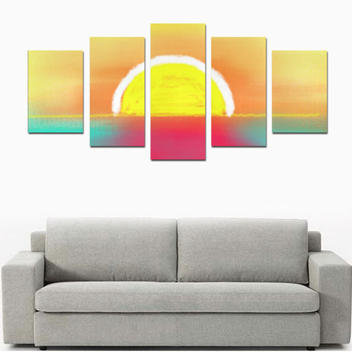 Hot sunset Canvas Print Sets D (No Frame)