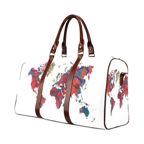 map of the world Waterproof Travel Bag/Large (Model 1639)