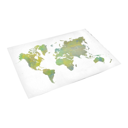 map of the world Azalea Doormat 24" x 16" (Sponge Material)