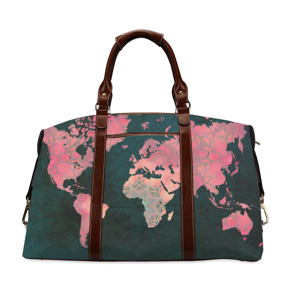 map of the world Classic Travel Bag (Model 1643) Remake