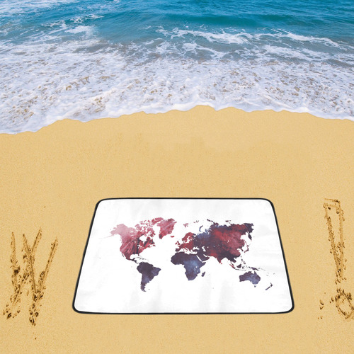 map of the world Beach Mat 78"x 60"