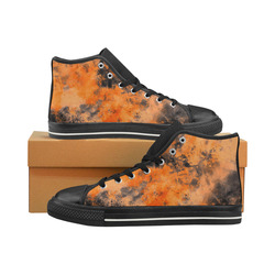 abstraction colors High Top Canvas Women's Shoes/Large Size (Model 017)