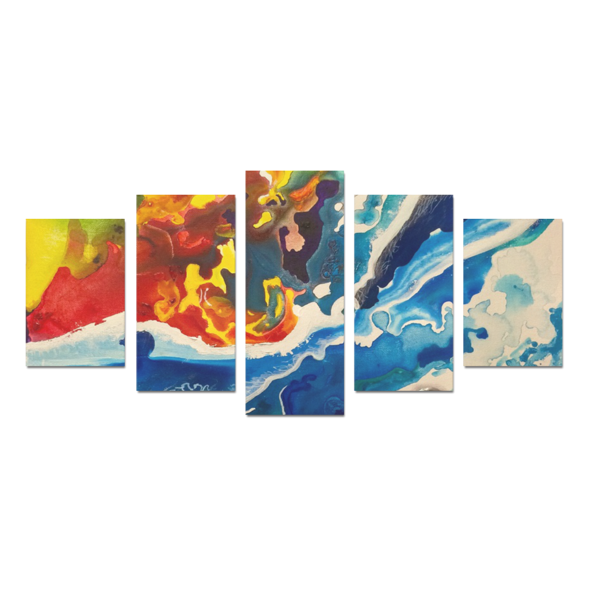 Deep Sea Rainbow Canvas Print Sets D (No Frame)