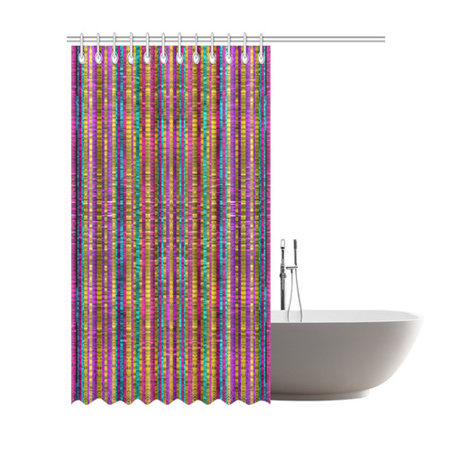 Star fall in  retro peacock colors Shower Curtain 72"x84"