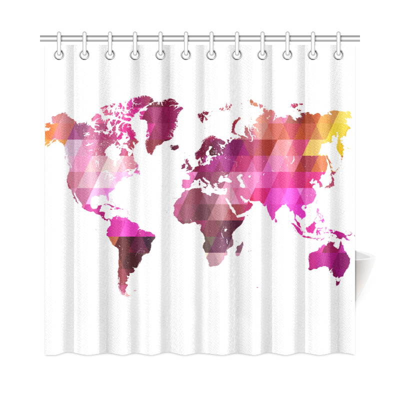 map of the world Shower Curtain 72"x72"