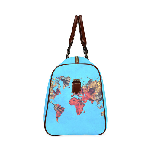 map of the world Waterproof Travel Bag/Large (Model 1639)