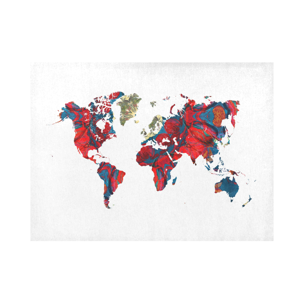 map of the world Placemat 14’’ x 19’’ (Set of 6)