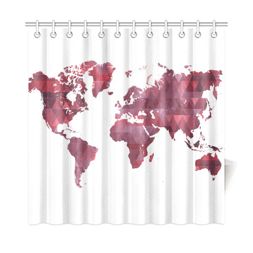 map of the world Shower Curtain 72"x72"