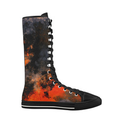 abstraction colors Canvas Long Boots For Women Model 7013H