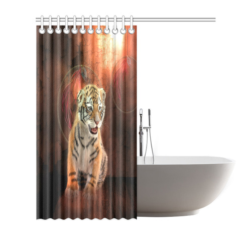 Cute little tiger Shower Curtain 66"x72"