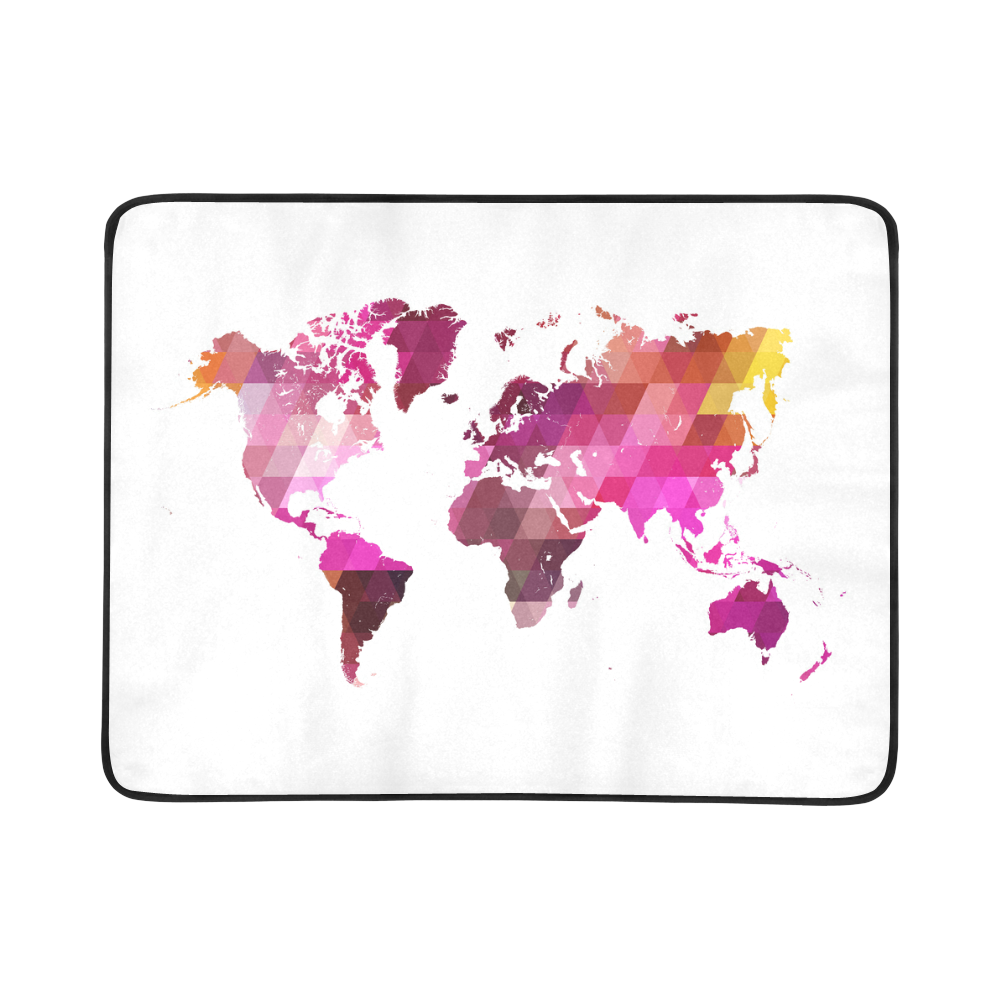 map of the world Beach Mat 78"x 60"