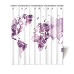 map of the world Shower Curtain 66"x72"