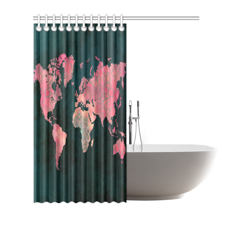 map of the world Shower Curtain 72"x72"