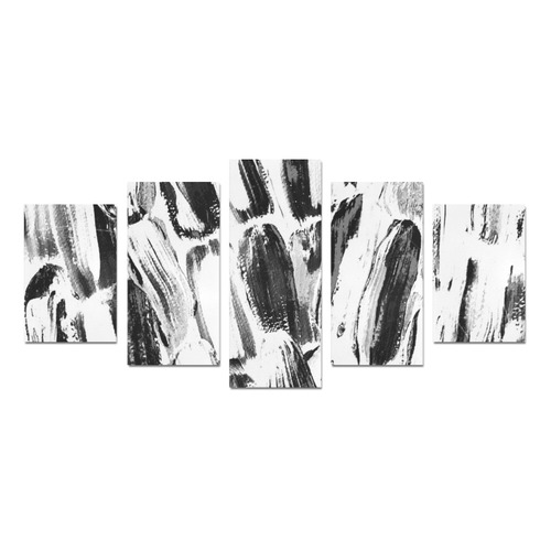 Black and White Sugarcane Canvas Print Sets D (No Frame)