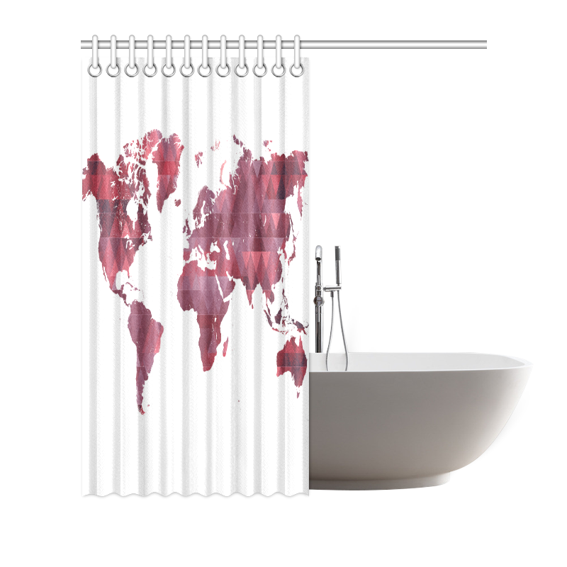 map of the world Shower Curtain 72"x72"