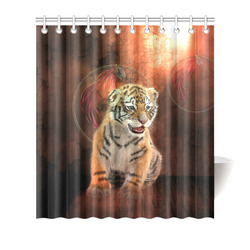 Cute little tiger Shower Curtain 66"x72"