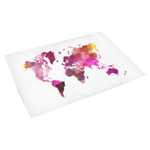 map of the world Azalea Doormat 30" x 18" (Sponge Material)