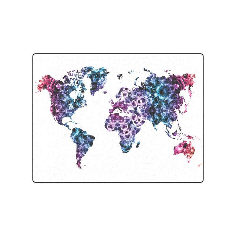 map of the world Blanket 50"x60"