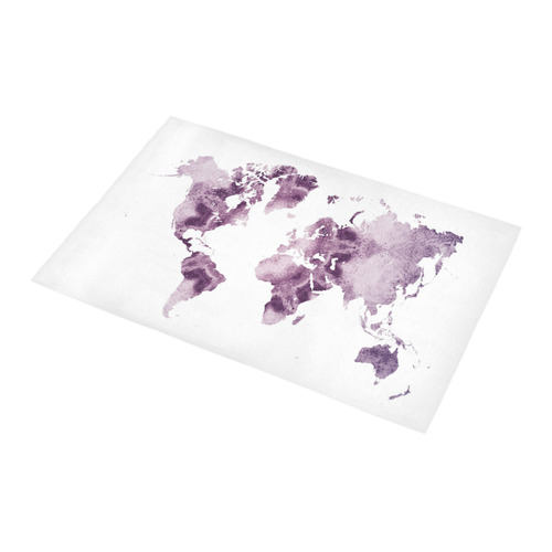 map of the world Bath Rug 16''x 28''