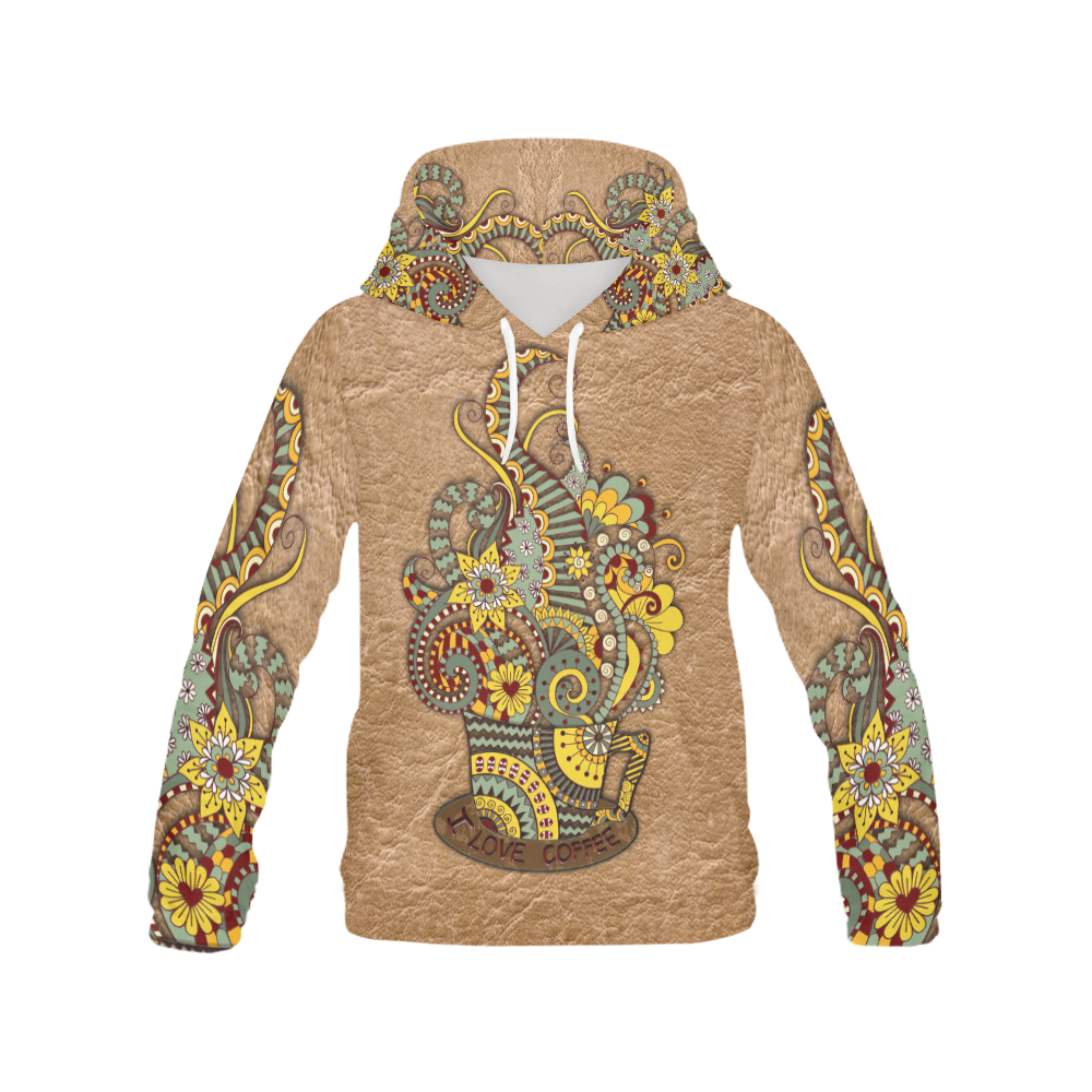 for coffee lovers All Over Print Hoodie for Women (USA Size) (Model H13)