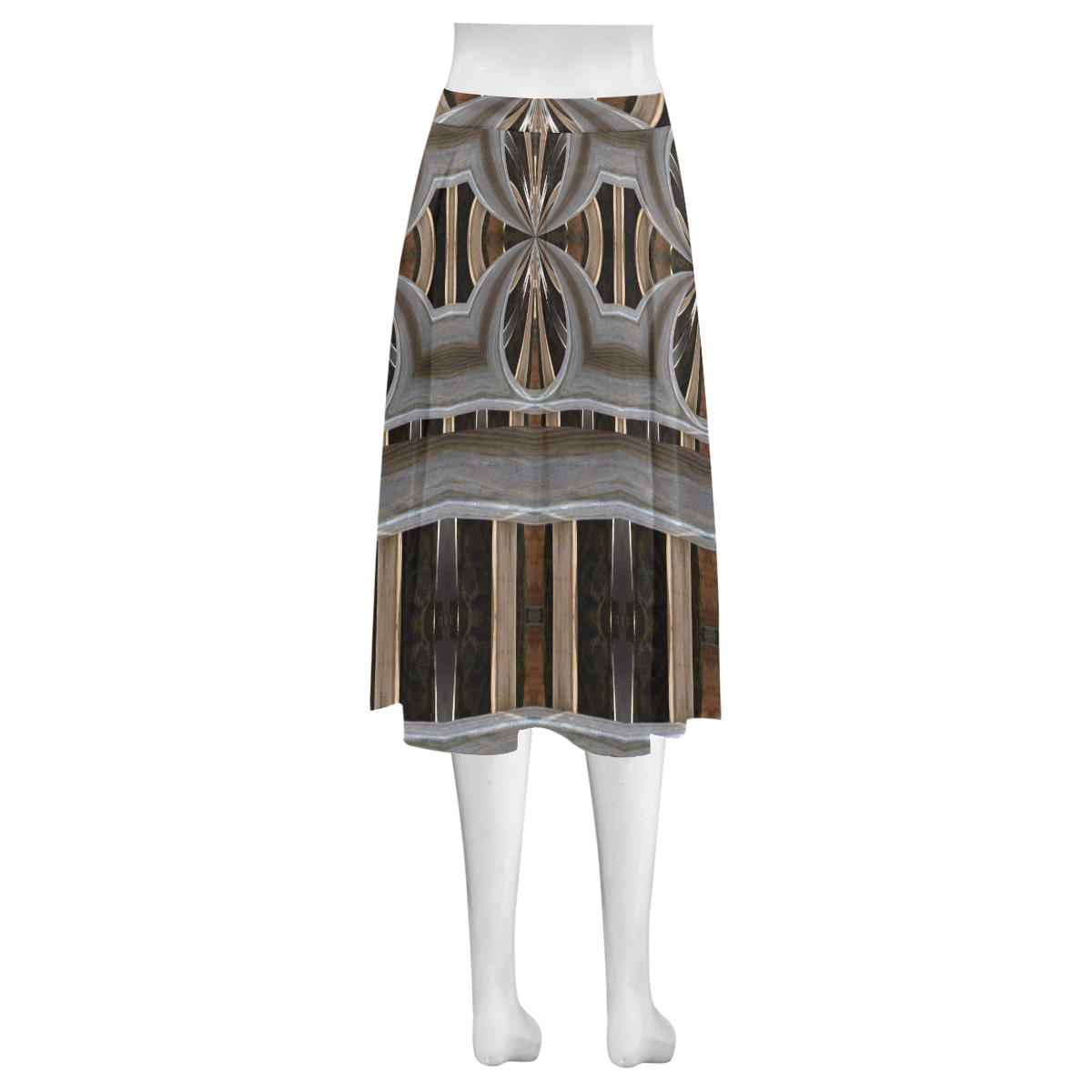 Backyard Lumber Mnemosyne Women's Crepe Skirt (Model D16)