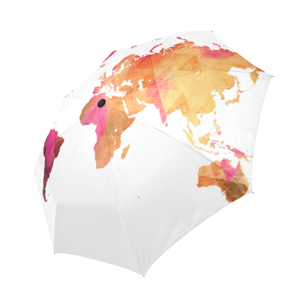 map of the world Auto-Foldable Umbrella (Model U04)