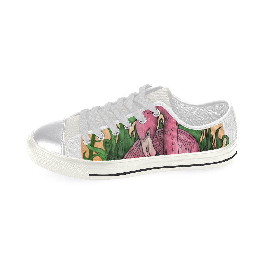 Flamingo Canvas Women's Shoes/Large Size (Model 018)