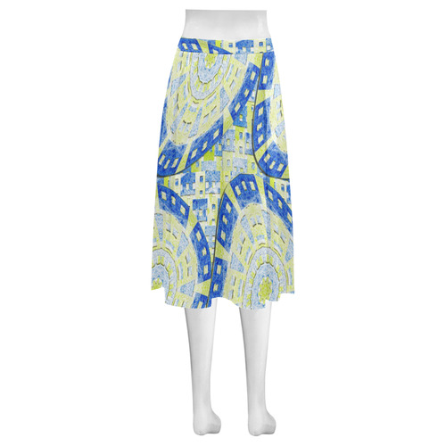 Distorted Order Mnemosyne Women's Crepe Skirt (Model D16)