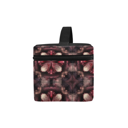 burgundy fractal tile lunchbag Lunch Bag/Large (Model 1658)