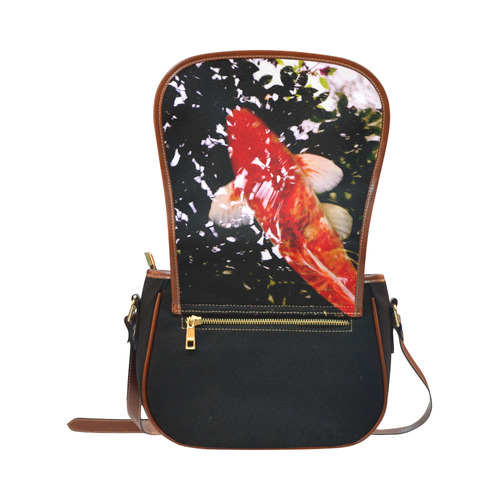 orange koi saddle bag Saddle Bag/Small (Model 1649)(Flap Customization)