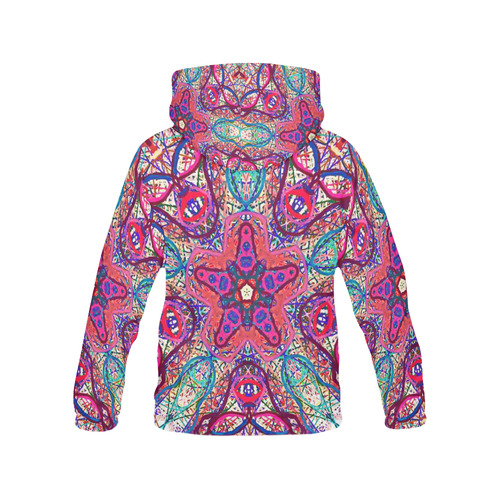 Thleudron Women's Mermaids All Over Print Hoodie for Women (USA Size) (Model H13)
