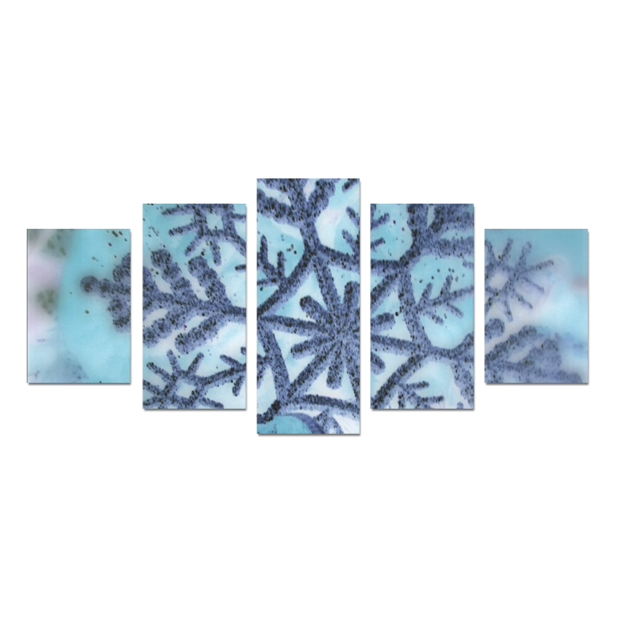 Icy snowflake Canvas set by Martina Webster Canvas Print Sets D (No Frame)