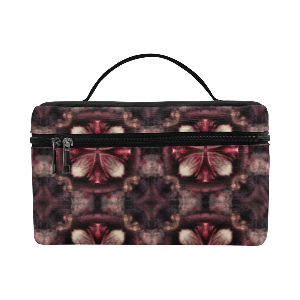 burgundy fractal tile lunchbag Lunch Bag/Large (Model 1658)