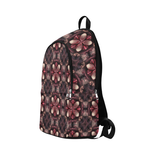 burgundy fractal tile adult backpack Fabric Backpack for Adult (Model 1659)