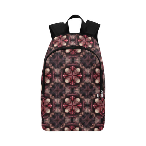 burgundy fractal tile adult backpack Fabric Backpack for Adult (Model 1659)