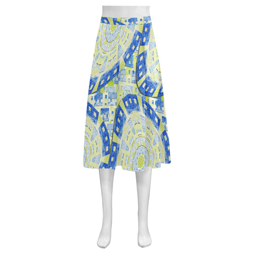 Distorted Order Mnemosyne Women's Crepe Skirt (Model D16)