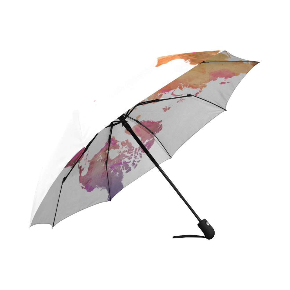 map of the world Auto-Foldable Umbrella (Model U04)