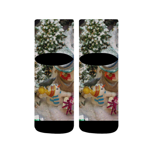 snowman family socks Quarter Socks