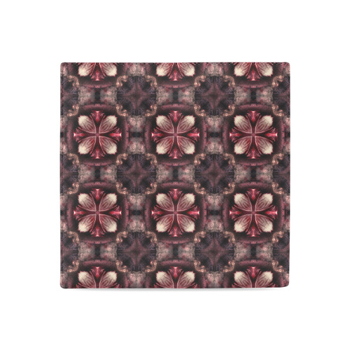 burgundy fractal tile wallet Women's Leather Wallet (Model 1611)