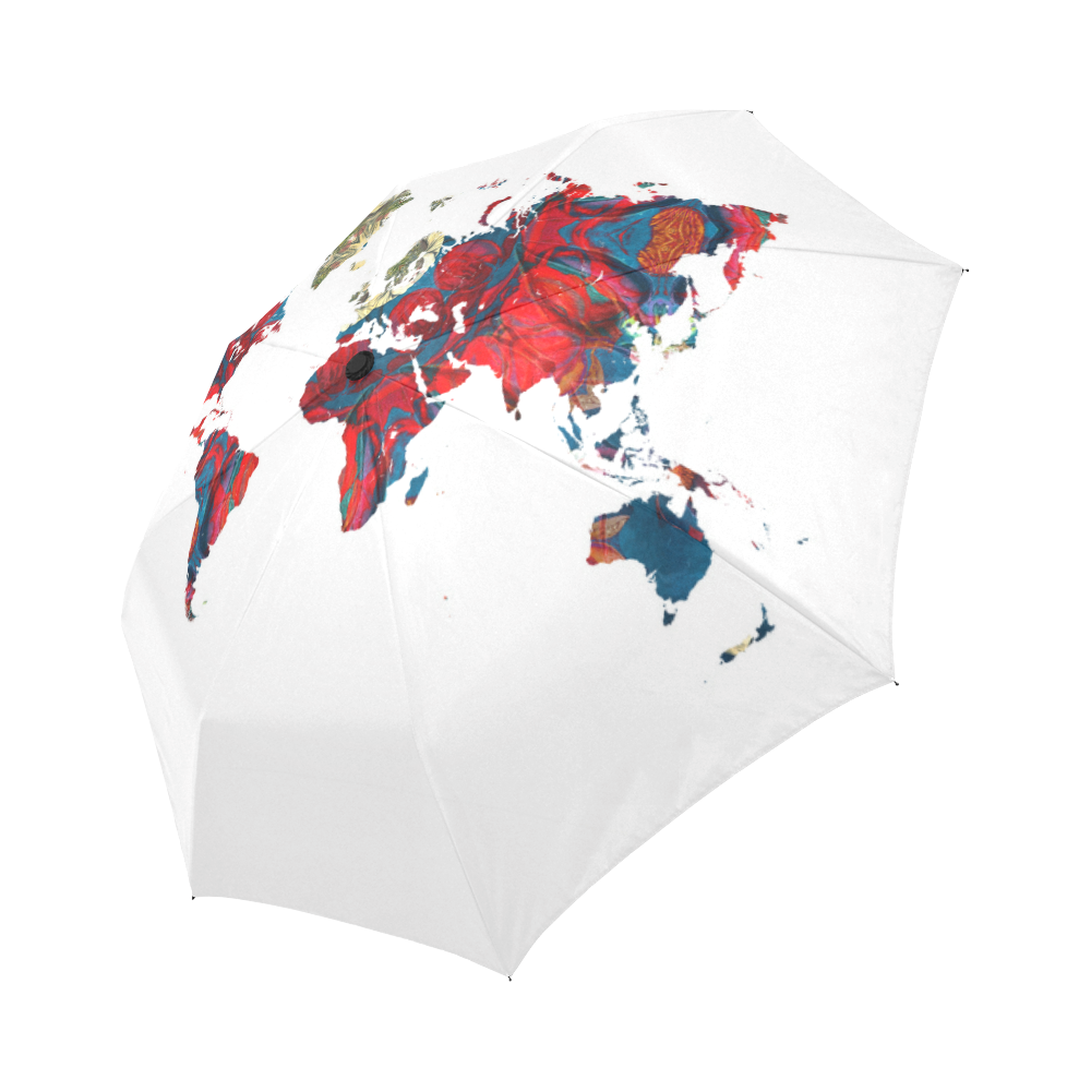map of the world Auto-Foldable Umbrella (Model U04)