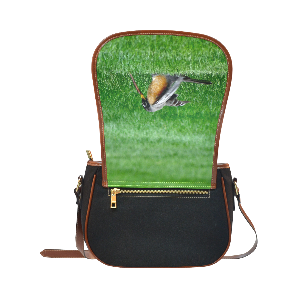 The early bird saddle bag Saddle Bag/Small (Model 1649)(Flap Customization)