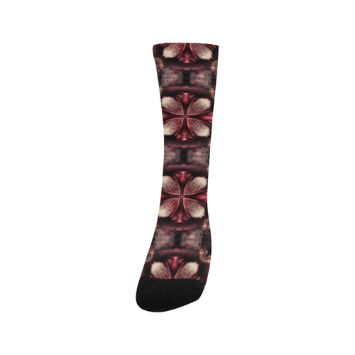 burgundy fractal tile trouser socks Trouser Socks