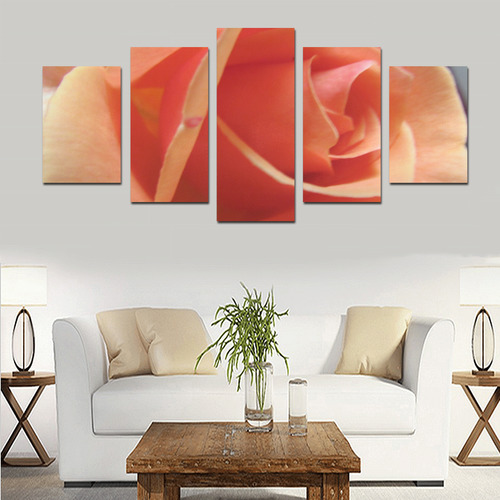 Rose Orange Canvas set by Martina Webster Canvas Print Sets D (No Frame)