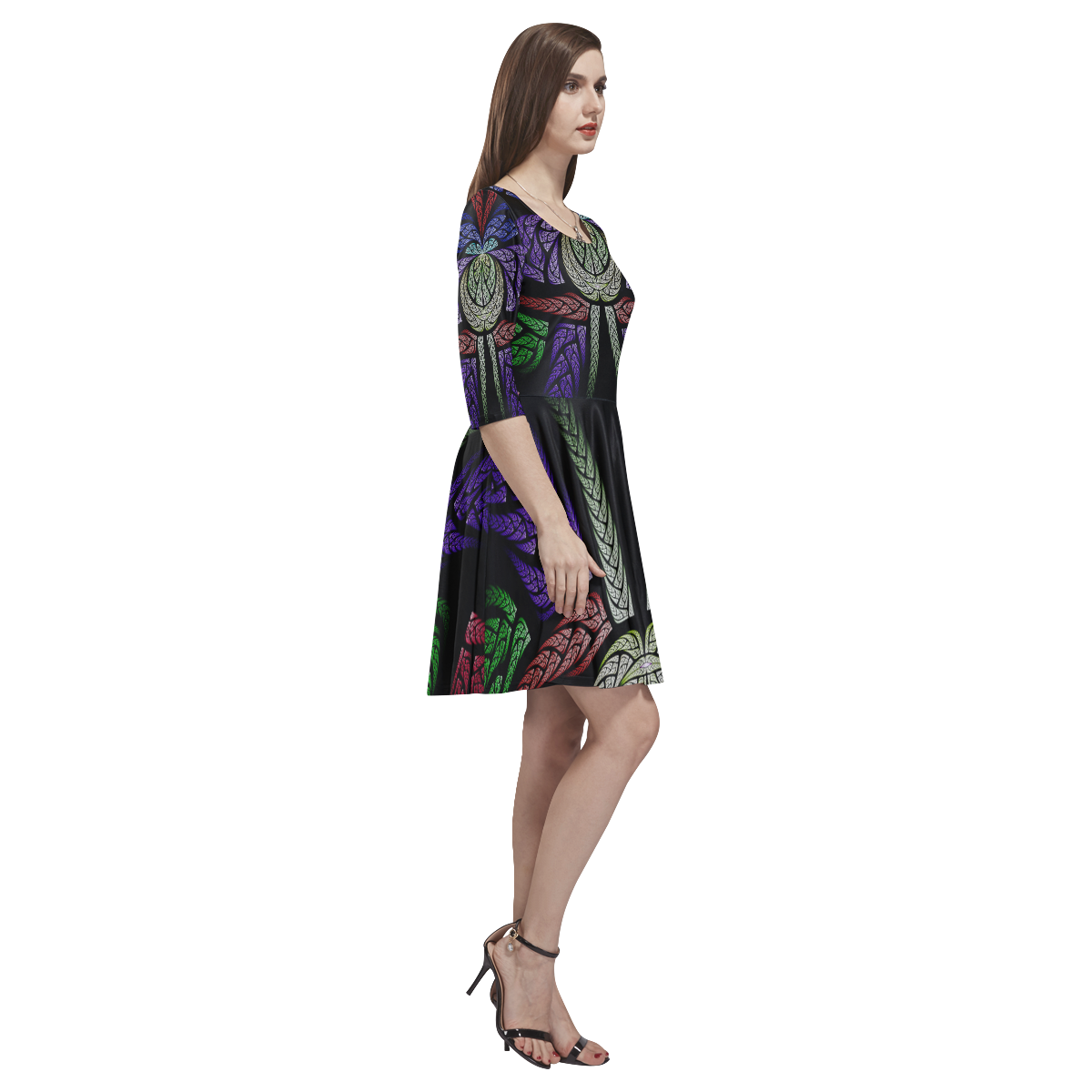 Concord Tethys Half-Sleeve Skater Dress(Model D20)