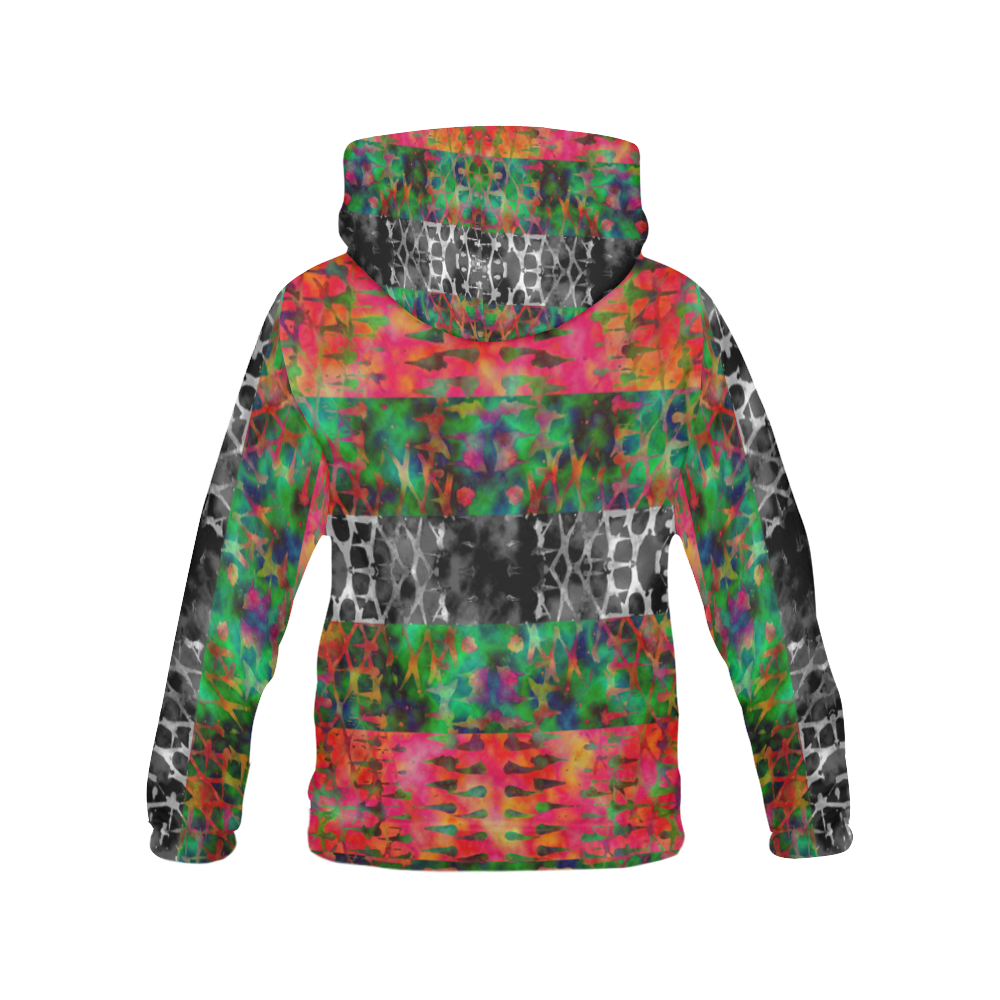 Field of Psychedelic Nightmares All Over Print Hoodie for Women (USA Size) (Model H13)