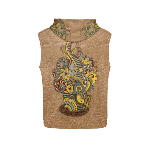 for coffee lovers All Over Print Sleeveless Hoodie for Men (Model H15)