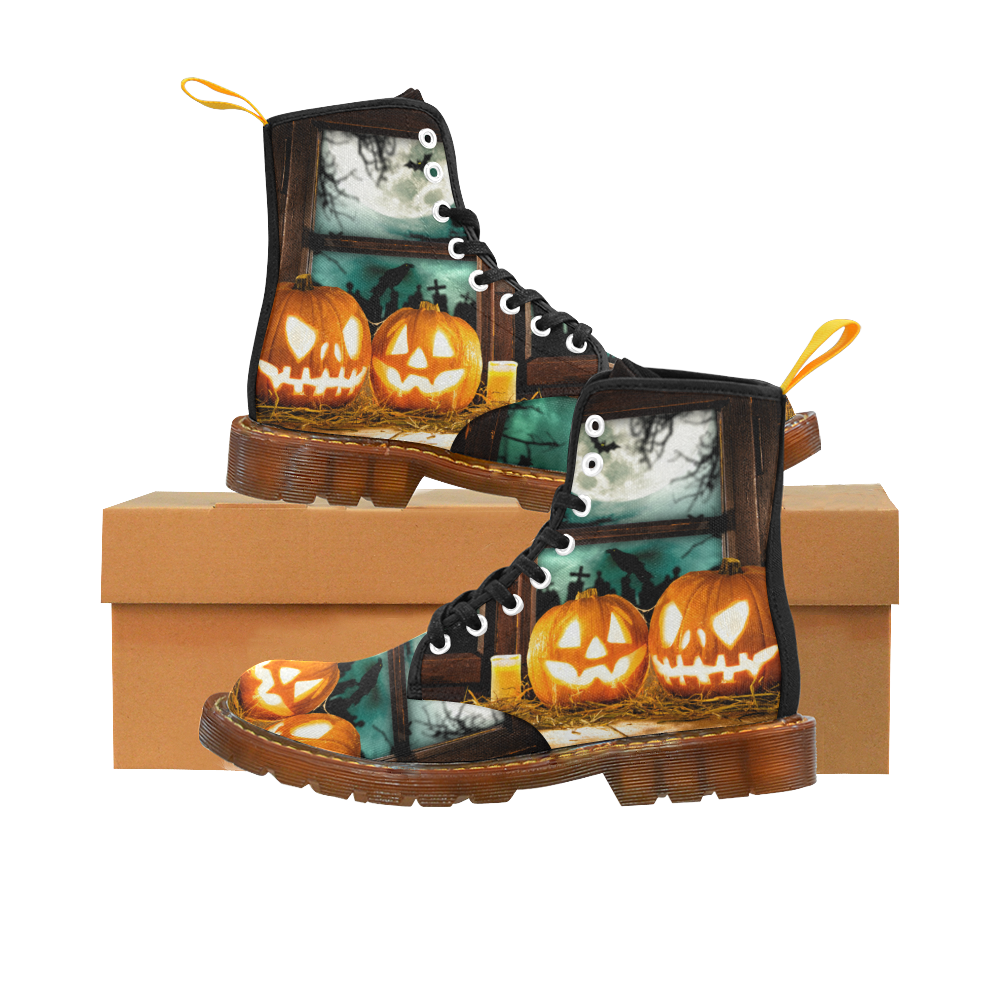 halloween pumpkin Martin Boots For Women Model 1203H