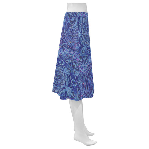 Swirling Night Mnemosyne Women's Crepe Skirt (Model D16)