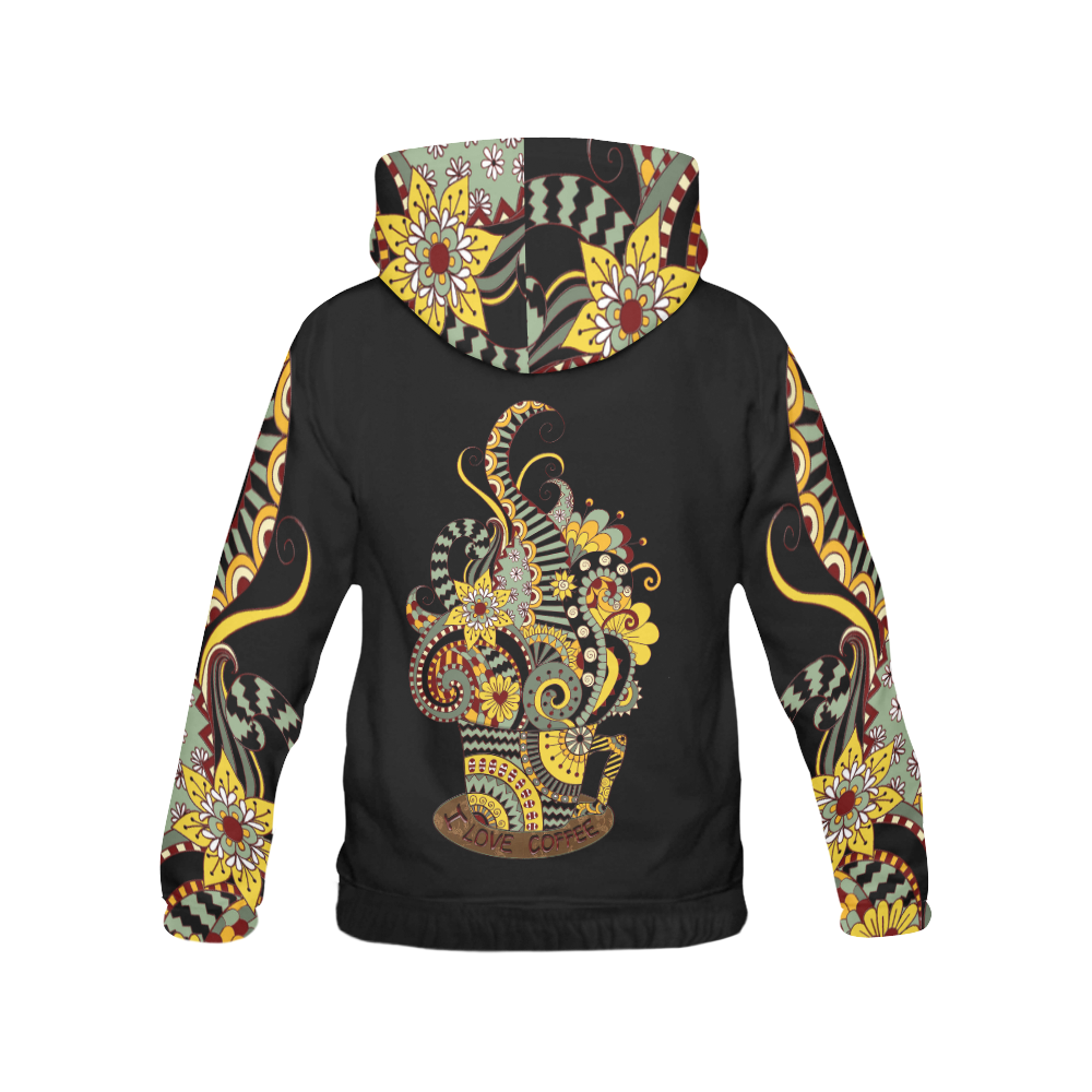 I love coffee All Over Print Hoodie for Men (USA Size) (Model H13)