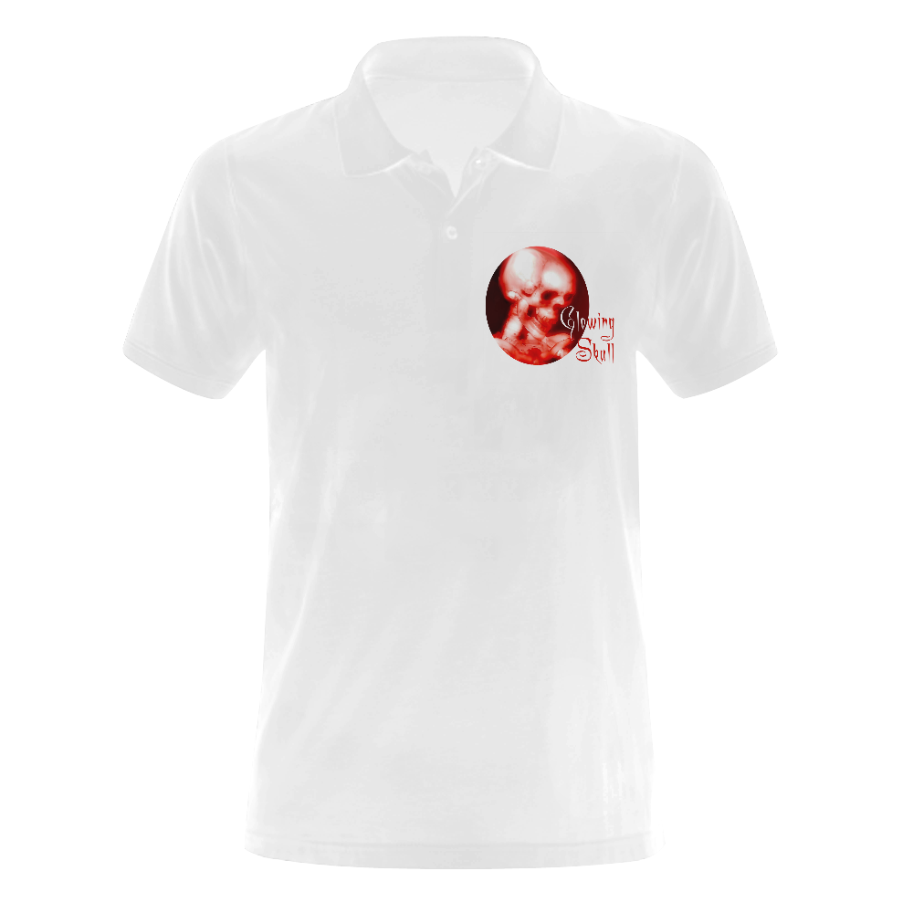 glowing skull polo shirt Men's Polo Shirt (Model T24)